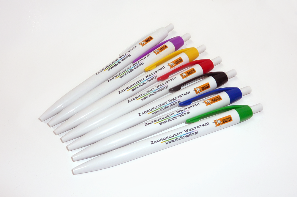 Długopisy reklamowe z kolorowym nadrukiem typu Netto